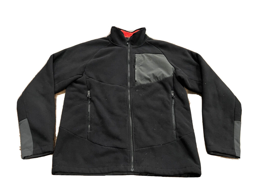 The North Face Mens Black ChImborazo Sherpa Lined Full Zip Fleece Jacket Size L